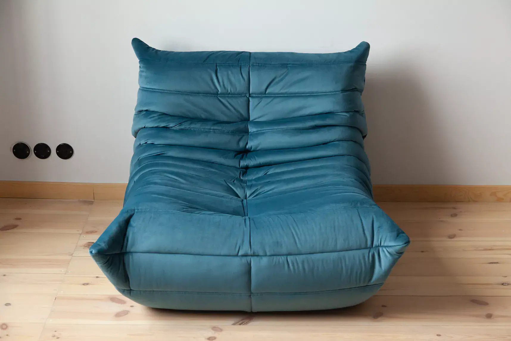Togo Lounge Set 2-piece Velvet Ocean Blue 6