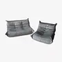 Togo Lounge Set 2-pc. Velvet Silver Grey 0
