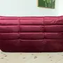 Togo Lounge Set 2-piece Velvet Burgundy 3