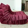 Togo Lounge Set 2-piece Velvet Burgundy 4