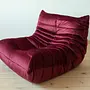 Togo Lounge Set 2-piece Velvet Burgundy 6