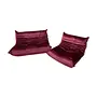 Togo Lounge Set 2-piece Velvet Burgundy 0