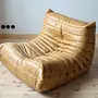 Togo Lounge Set 2-piece. Pull-up leather camel brown 5