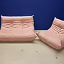 Togo Lounge Set 2 pezzi Velluto Rosa chiaro 1