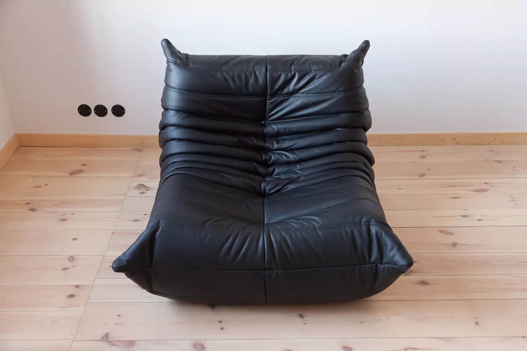 Togo Lounge Set 2-tlg. Leder Schwarz 6