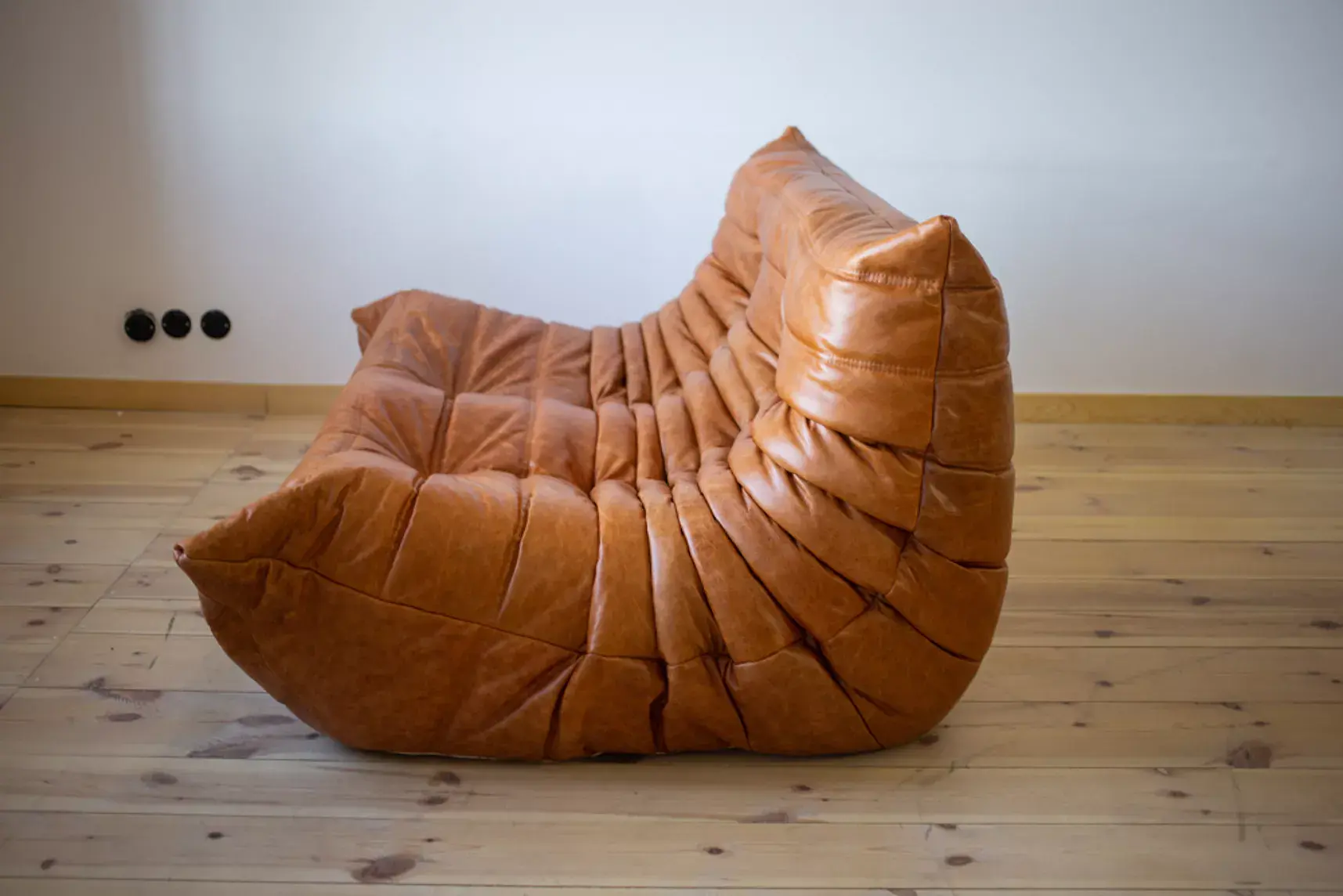 Togo Lounge Set 2-pc. Pull-Up Leather Pine Brown 3