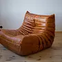 Togo Lounge Set 2-pc. Pull-Up Leather Pine Brown 6