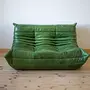 Togo Lounge Set 2-pc. Pull-Up Leather Green 1