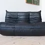 Togo Lounge Set 2-tlg. Leder Schwarz 3