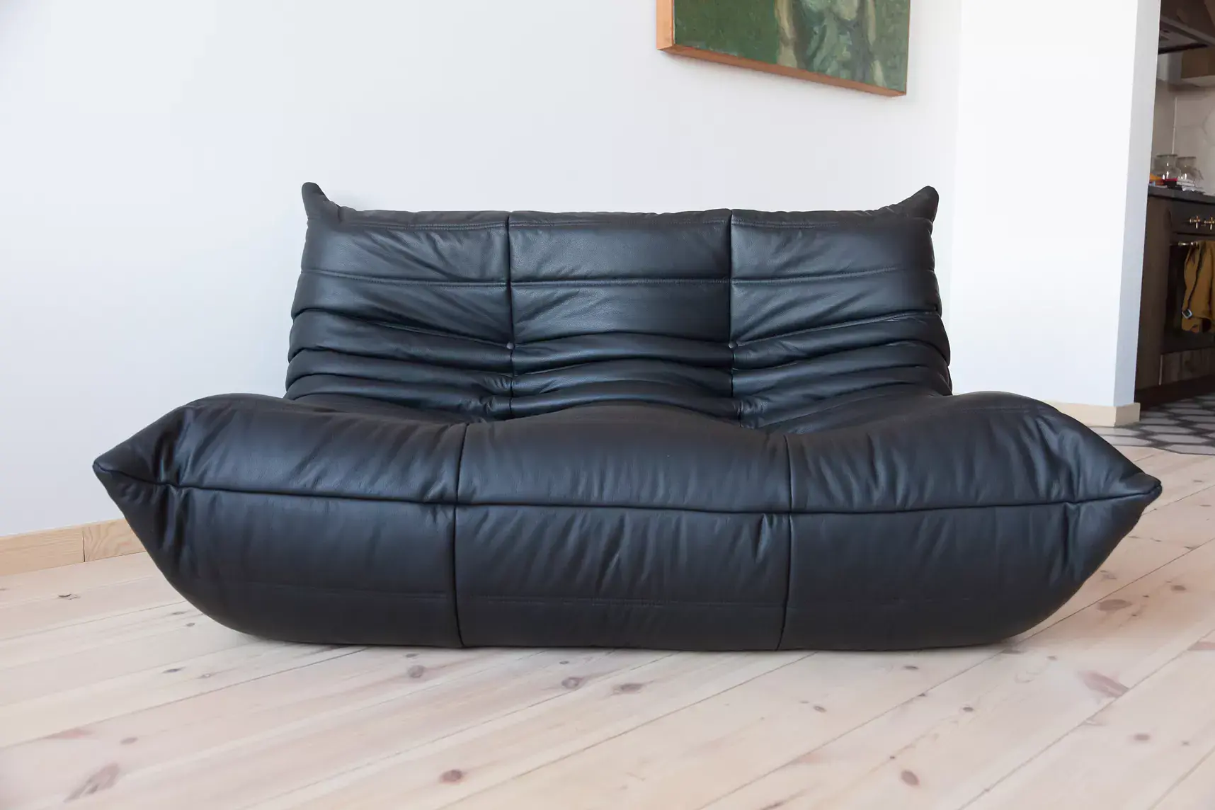 Togo Lounge Set 2-tlg. Leder Schwarz 3