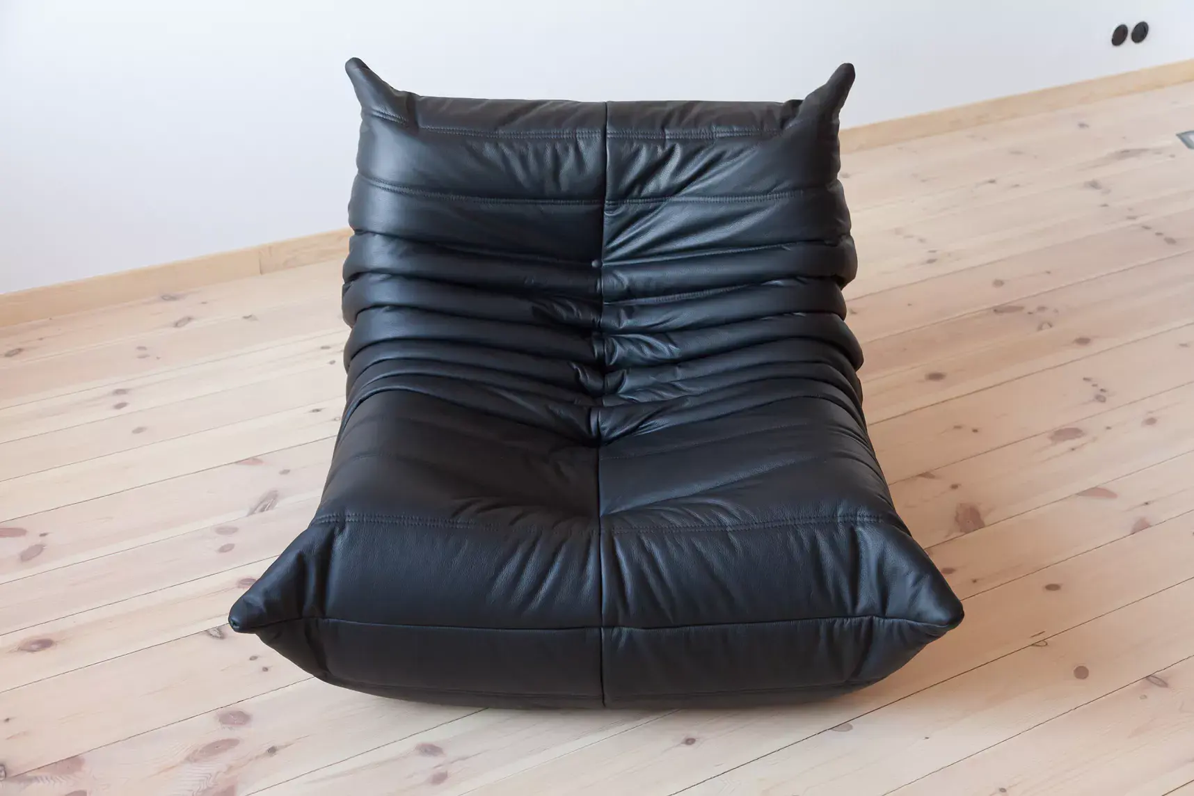 Togo Lounge Set 2-tlg. Leder Schwarz 5