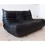 Togo Lounge Set 2-pc. Madras Leather Black 1
