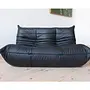 Togo Lounge Set 2-pc. Madras Leather Black 2