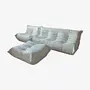 Set Togo Lounge 3 pezzi pelle Madras bianco 0