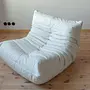 Togo Lounge Set 3-pc. Madras Leather White 3