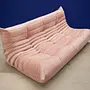 Togo Lounge Set 3-pc. Velvet Light Pink 2