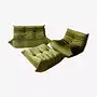 Togo Lounge Set 3-tlg. Samt Olivgrün 0