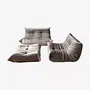 Togo Lounge Set 3-pc. Velvet Warm Grey 0