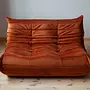 Togo Lounge Set 3-pc. Velvet Amber-Orange 2