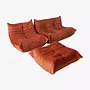 Togo Lounge Set 3-tlg. Samt Orange 0
