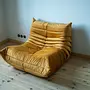Togo Lounge Set 3-piece Velvet Gold Yellow 4