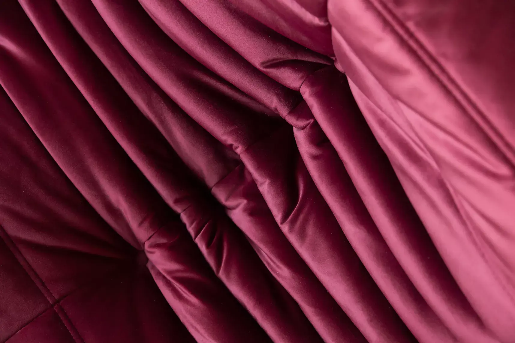 Togo Lounge Set 3-piece Velvet Burgundy 8