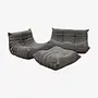 Togo Lounge Set 3-pc. Woven fabric warm grey 0