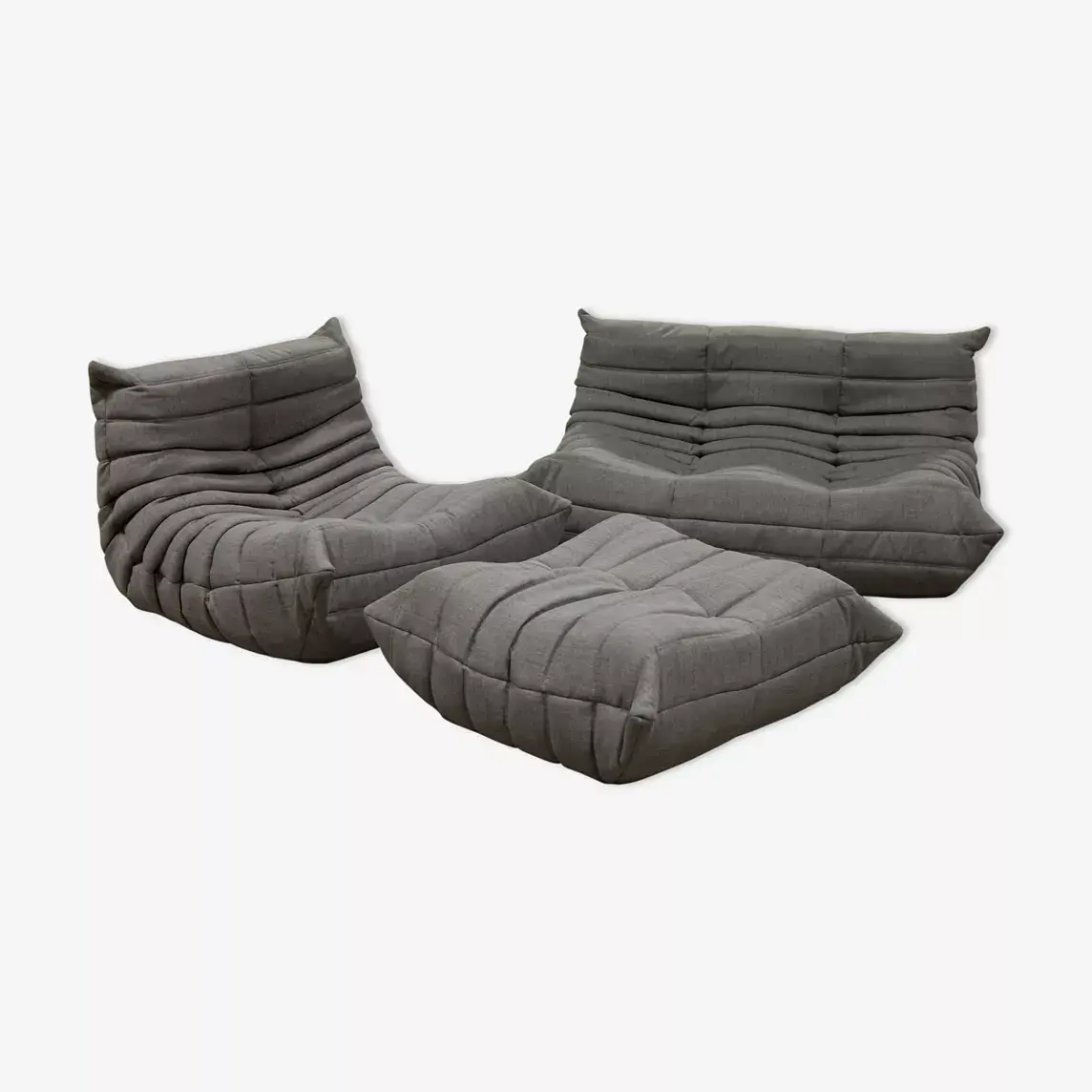 Togo Lounge Set 3-pc. Woven fabric warm grey 0