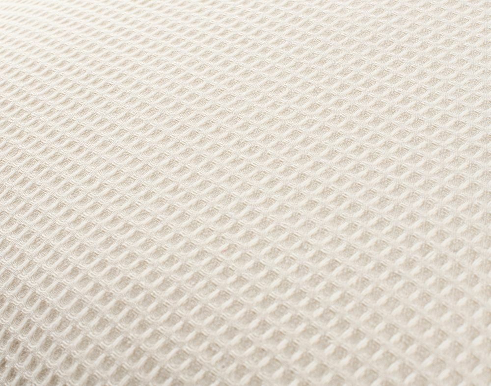 Kissenhülle aus Waffelpique 100% Baumwolle Creme 1