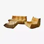 Togo Lounge Set 3-piece Velvet Golden Yellow 0