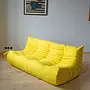 Togo Lounge Set 3-piece. Fabric Lemon Yellow 1
