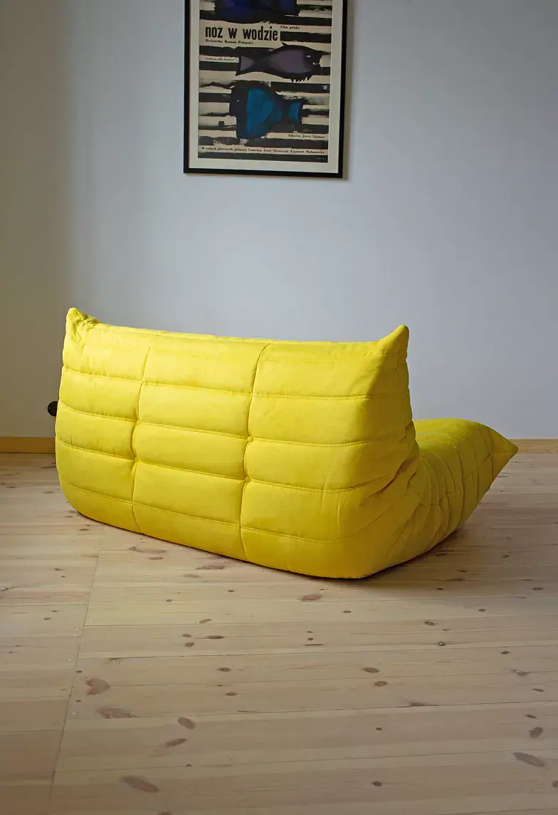 Togo Lounge Set 3-piece. Fabric Lemon Yellow 2
