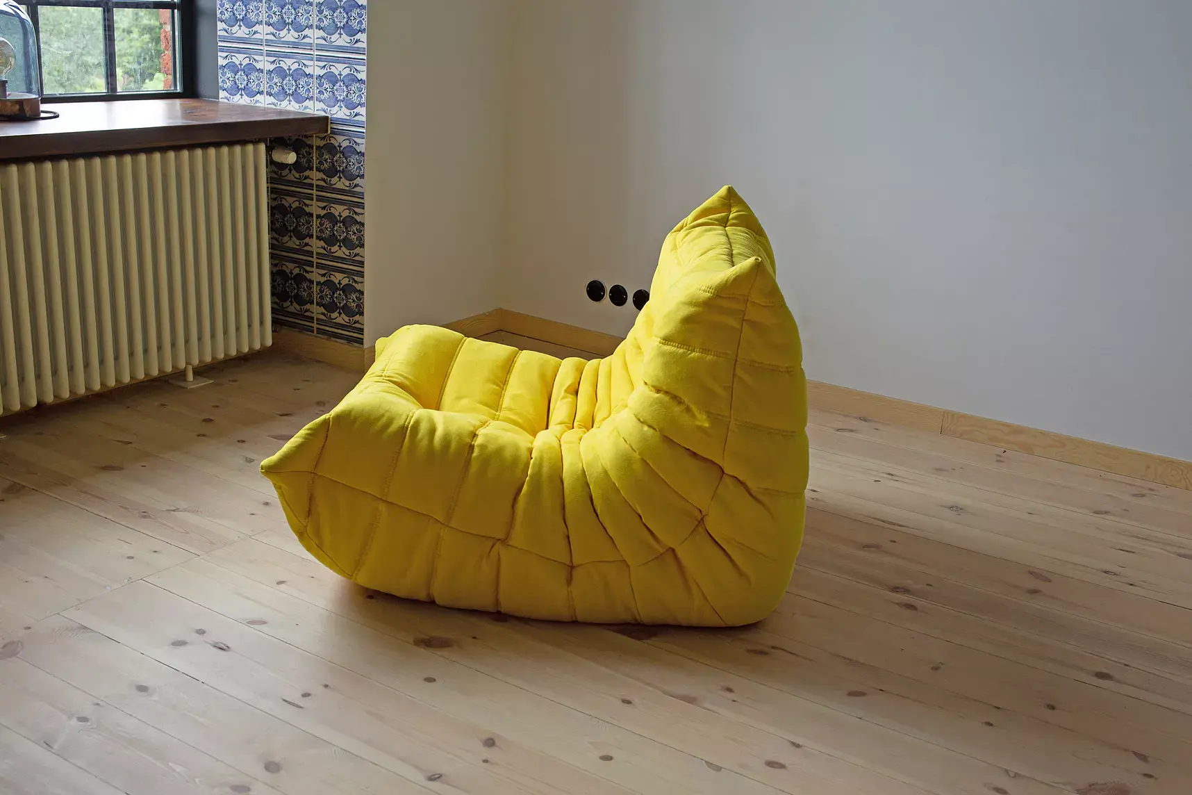 Togo Lounge Set 3-piece. Fabric Lemon Yellow 5