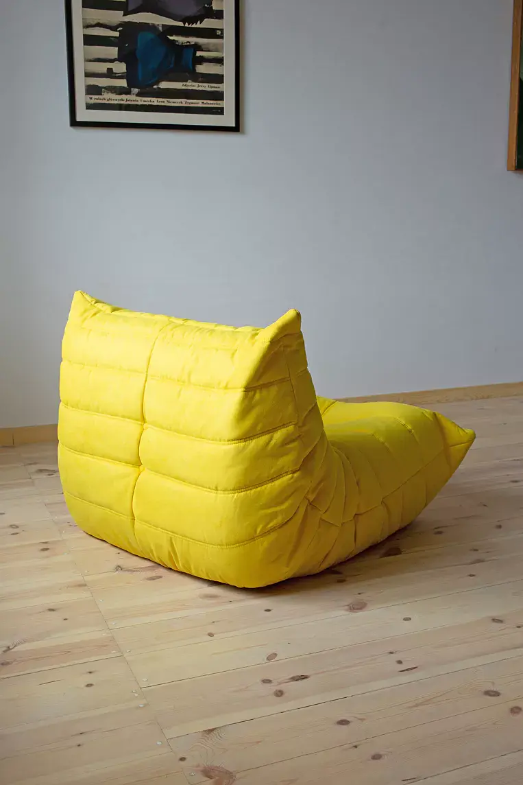 Togo Lounge Set 3-piece. Fabric Lemon Yellow 6