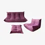 Togo Lounge Set 3-pc. Textile Aubergine 0