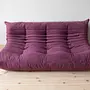 Togo Lounge Set 3-pc. Textile Aubergine 1
