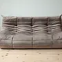 Togo Lounge Set 3-piece Velvet Warm Grey 1