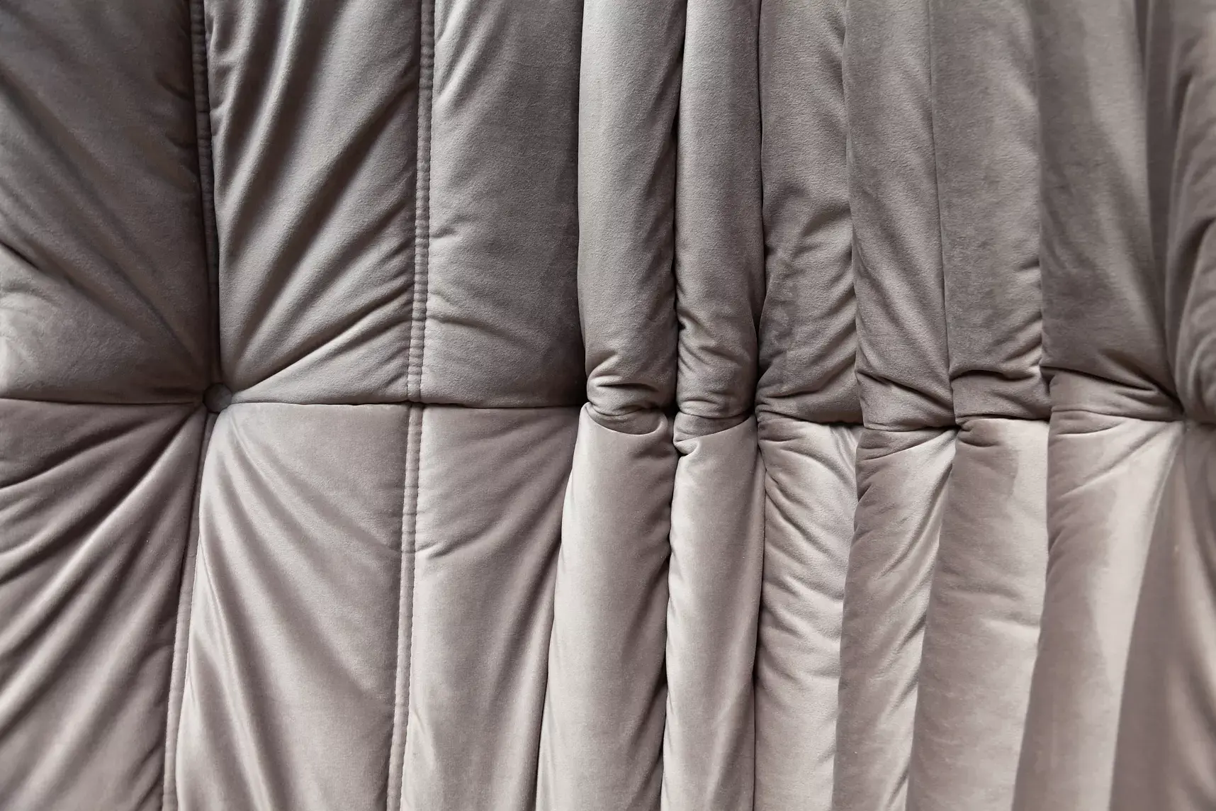 Togo Lounge Set 3-piece Velvet Warm Grey 8