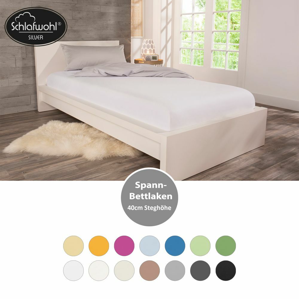 Spannleintuch für Boxspringbett aus Baumwolle Weiß 5
