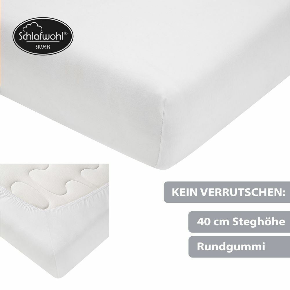 Spannleintuch für Boxspringbett aus Baumwolle Weiß 1