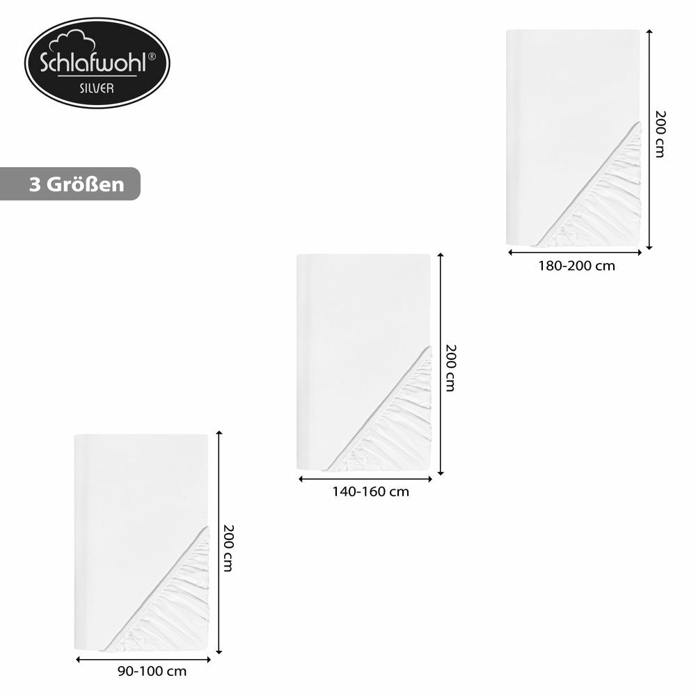 Spannleintuch für Boxspringbett aus Baumwolle Weiß 4