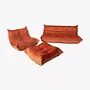 Togo Lounge Set 3-tlg. Samt Orange 0