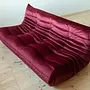 Togo Lounge Set 3-pc. Velvet Burgundy 2
