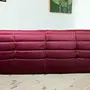 Togo Set Lounge 3 pezzi Velluto Rosso Borgogna 3