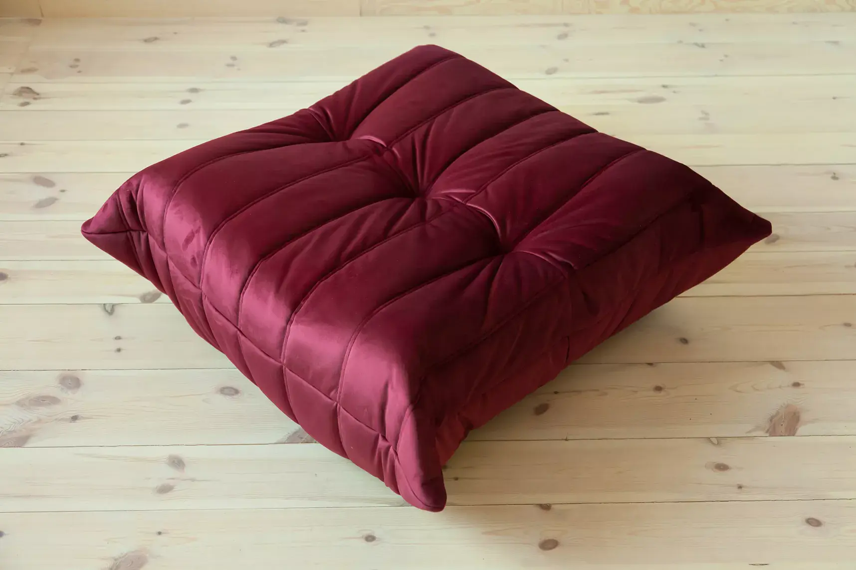 Togo Lounge Set 3-pc. Velvet Burgundy 7