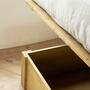 Bett mit Stauraum Olivholzoptik 2