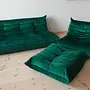 Togo Lounge Set 3-pc. Velvet Emerald Green 1