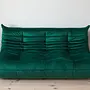 Togo Lounge Set 3-pc. Velvet Emerald Green 2