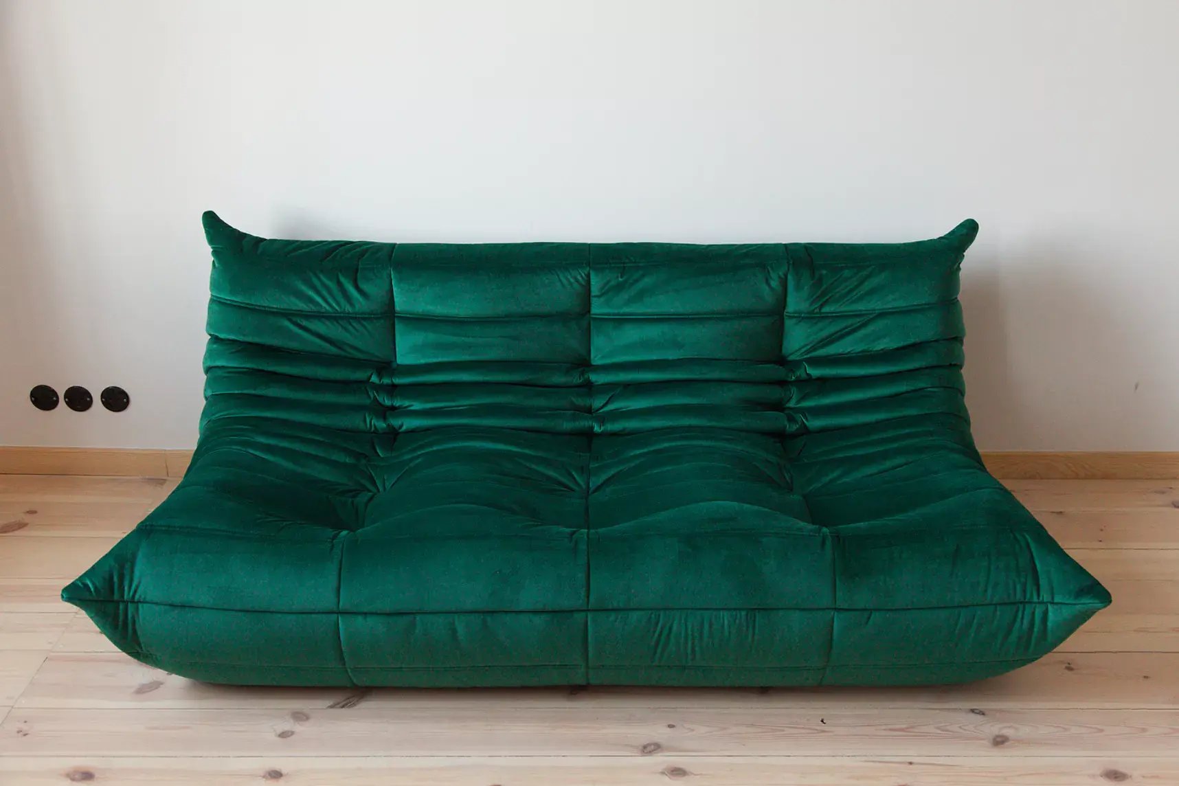 Togo Lounge Set 3-pc. Velvet Emerald Green 2
