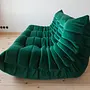 Togo Lounge Set 3-pc. Velvet Emerald Green 3